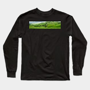 Panoramic view on Val d'Orcia, Tuscany Long Sleeve T-Shirt